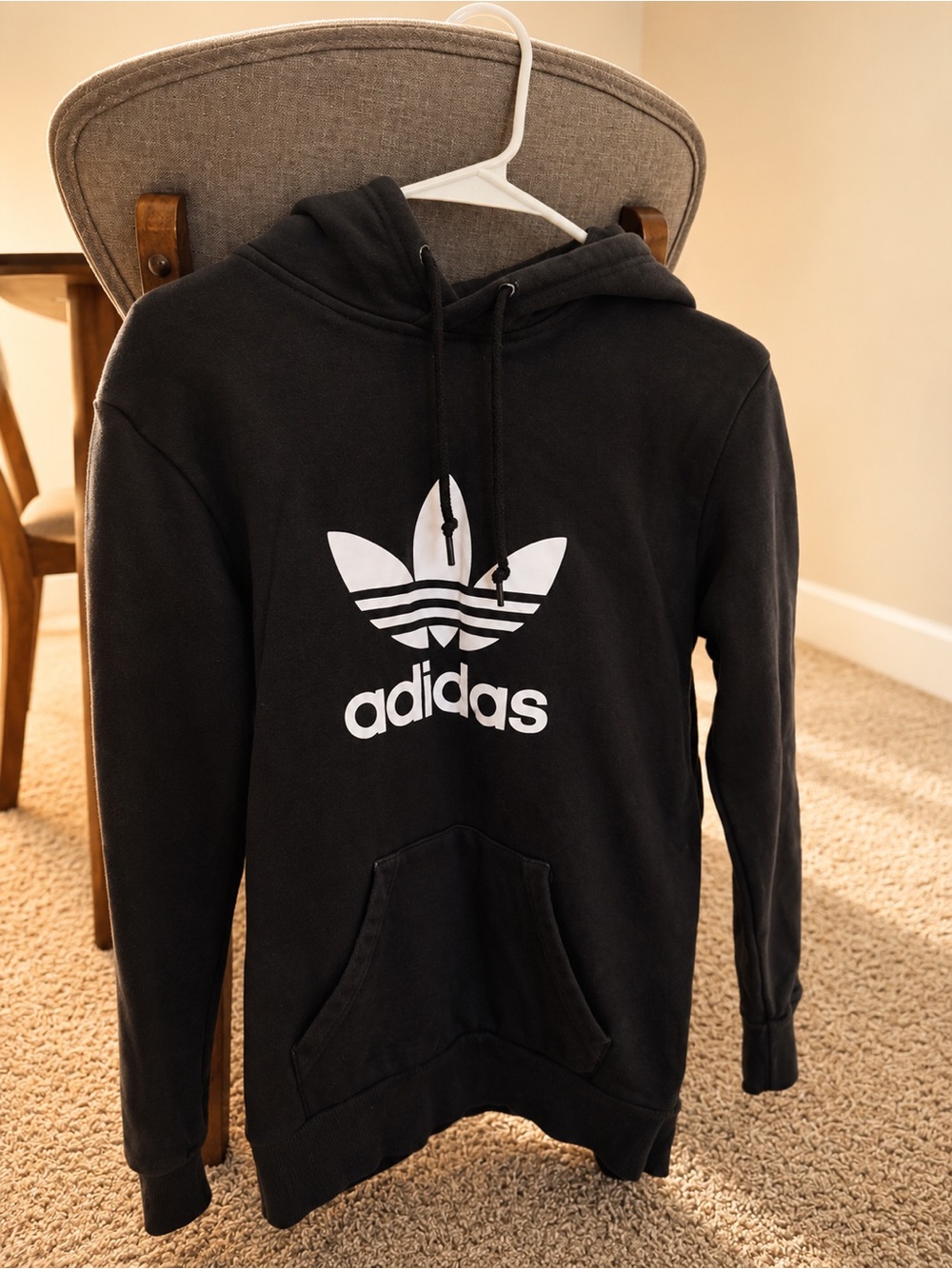 adidas Black Trefoil Logo Women's Hoodie